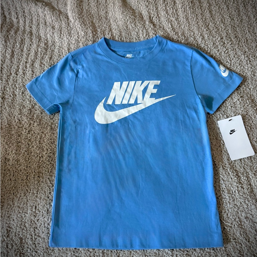 “Nike” Blue Kids Short Sleeve Tee